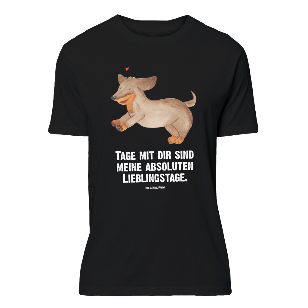 T-Shirt Standard Hund Dackel fröhlich T-Shirt, Shirt, Tshirt, Lustiges T-Shirt, T-Shirt mit Spruch, Party, Junggesellenabschied, Jubiläum, Geburstag, Herrn, Damen, Männer, Frauen, Schlafshirt, Nachthemd, Sprüche, Hund, Hundemotiv, Haustier, Hunderasse, Tierliebhaber, Hundebesitzer, Hunde, Dackel, Dachshund, happy dog