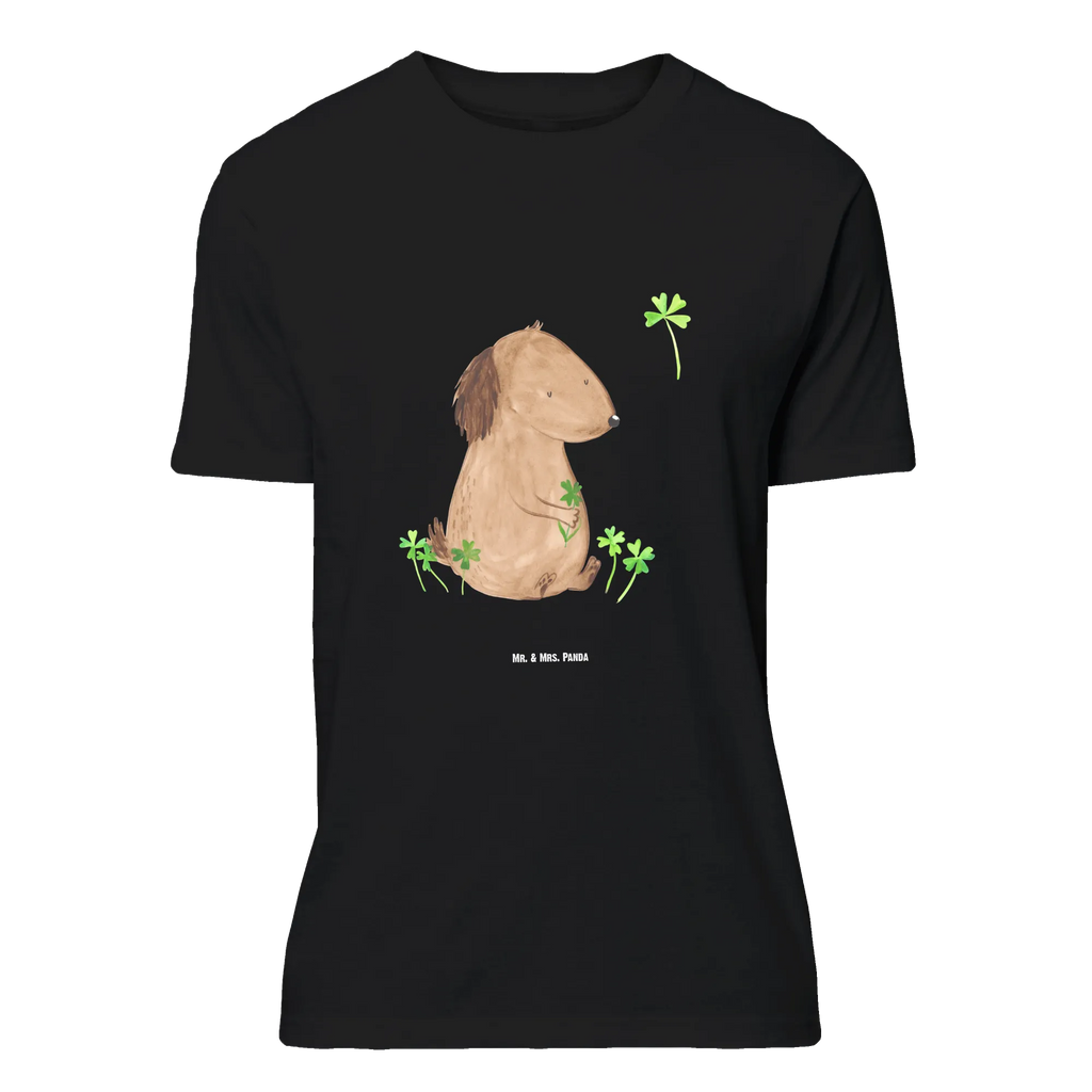 T-Shirt Standard Hund Kleeblatt T-Shirt, Shirt, Tshirt, Lustiges T-Shirt, T-Shirt mit Spruch, Party, Junggesellenabschied, Jubiläum, Geburstag, Herrn, Damen, Männer, Frauen, Schlafshirt, Nachthemd, Sprüche, Hund, Hundemotiv, Haustier, Hunderasse, Tierliebhaber, Hundebesitzer, Kleeblatt, Glück, Tagträume, Motivation, Neuanfang, Geschenk, Glücksbringer, Selbstliebe, Achtsamkeit