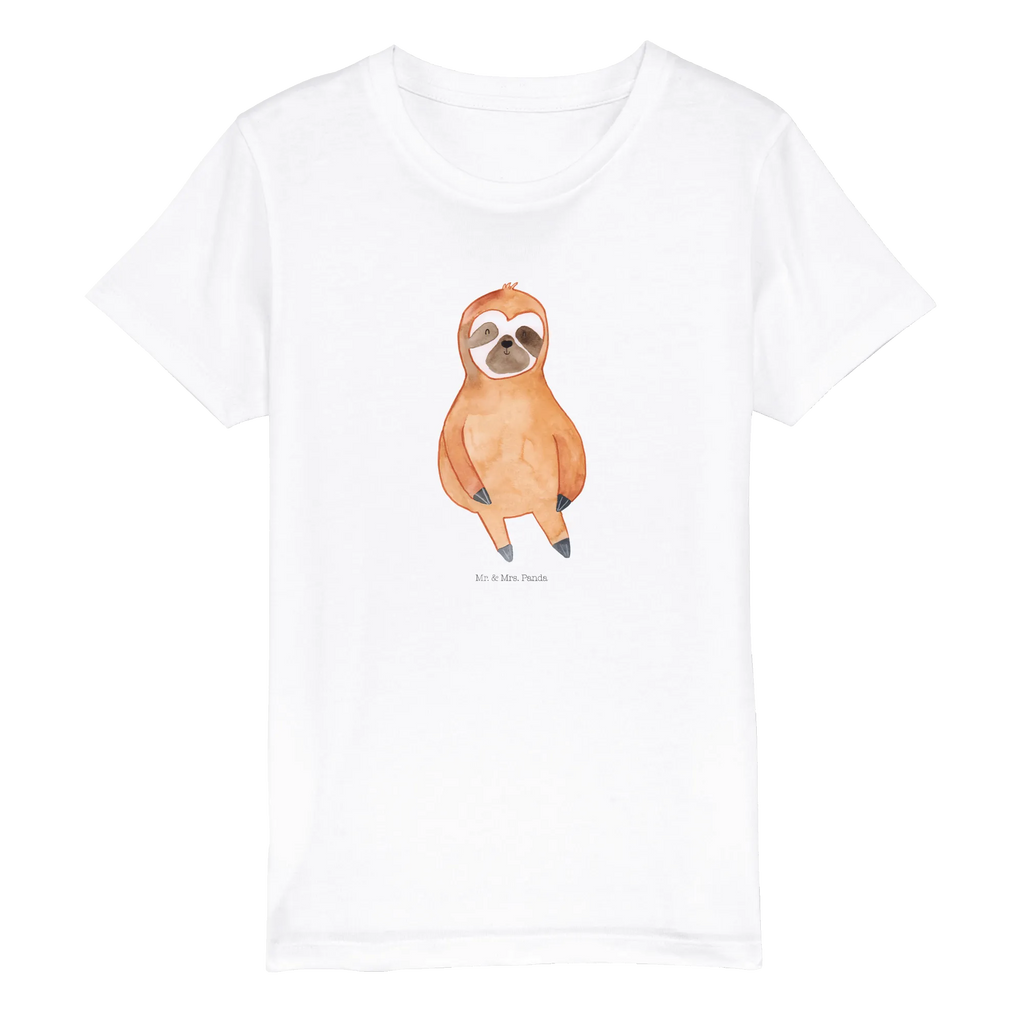 Organic Kinder T-Shirt Faultier Zufrieden Kinder T-Shirt, Kinder T-Shirt Mädchen, Kinder T-Shirt Jungen, Faultier, Faultier Geschenk, Faultier Deko, Faultiere, faul, Lieblingstier, Pause, relaxen, Glück, glücklich, zufrieden, happy, Zufriedenheit, Gelassenheit, Ruhe, Frieden