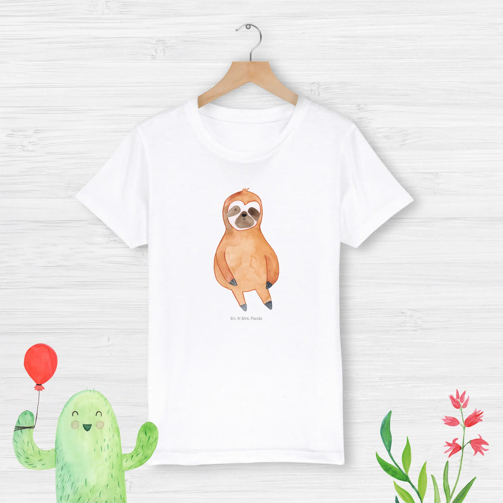 Organic Kinder T-Shirt Faultier Zufrieden Kinder T-Shirt, Kinder T-Shirt Mädchen, Kinder T-Shirt Jungen, Faultier, Faultier Geschenk, Faultier Deko, Faultiere, faul, Lieblingstier, Pause, relaxen, Glück, glücklich, zufrieden, happy, Zufriedenheit, Gelassenheit, Ruhe, Frieden