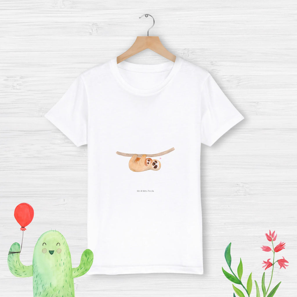 Organic Kinder T-Shirt Faultier mit Kind Kinder T-Shirt, Kinder T-Shirt Mädchen, Kinder T-Shirt Jungen, Faultier, Faultier Geschenk, Faultier Deko, Kind, Baby, Liebe, Mutter, Mama, Geburt, Kinder, Faulheit, Spaß, Niedlichkeit