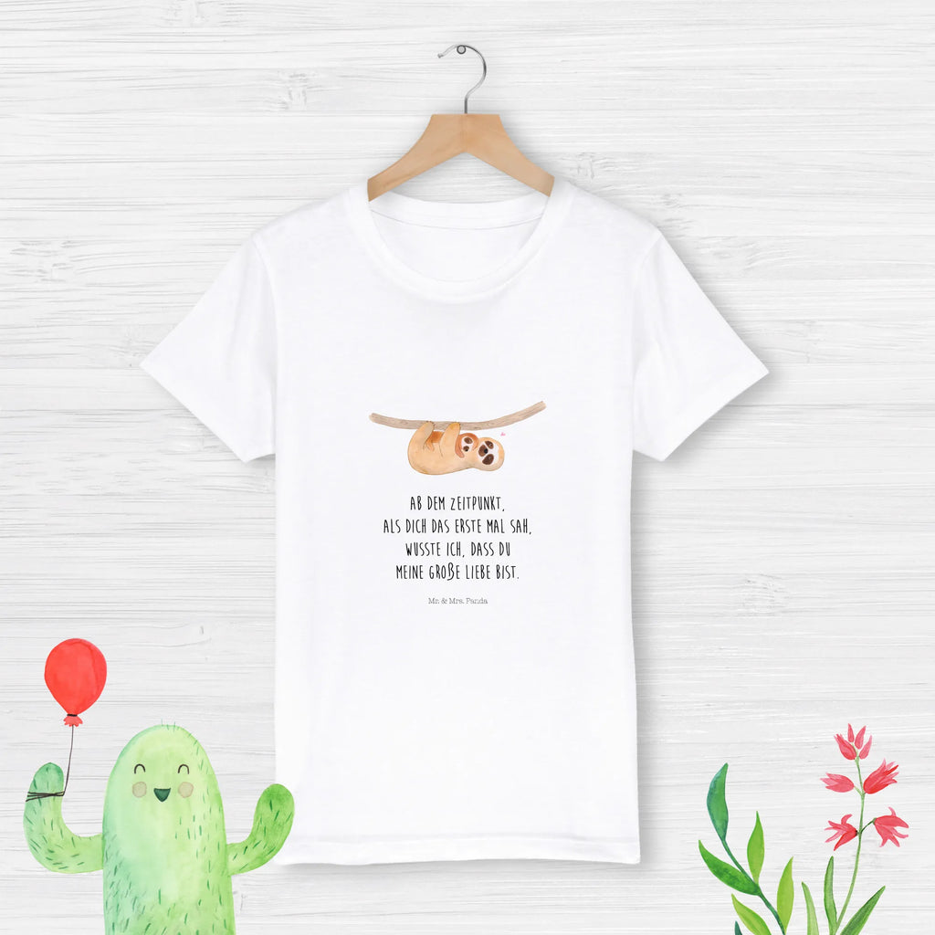 Organic Kinder T-Shirt Faultier mit Kind Kinder T-Shirt, Kinder T-Shirt Mädchen, Kinder T-Shirt Jungen, Faultier, Faultier Geschenk, Faultier Deko, Kind, Baby, Liebe, Mutter, Mama, Geburt, Kinder, Faulheit, Spaß, Niedlichkeit