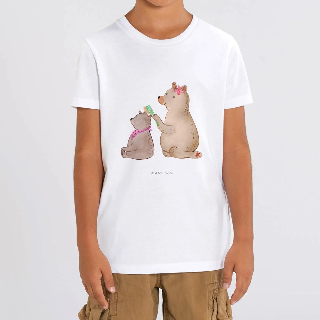 Organic Kinder T-Shirt Bär mit Kind Kinder T-Shirt, Kinder T-Shirt Mädchen, Kinder T-Shirt Jungen, Familie, Vatertag, Muttertag, Bruder, Schwester, Mama, Papa, Oma, Opa, Geschenk, Mutti, Mutter