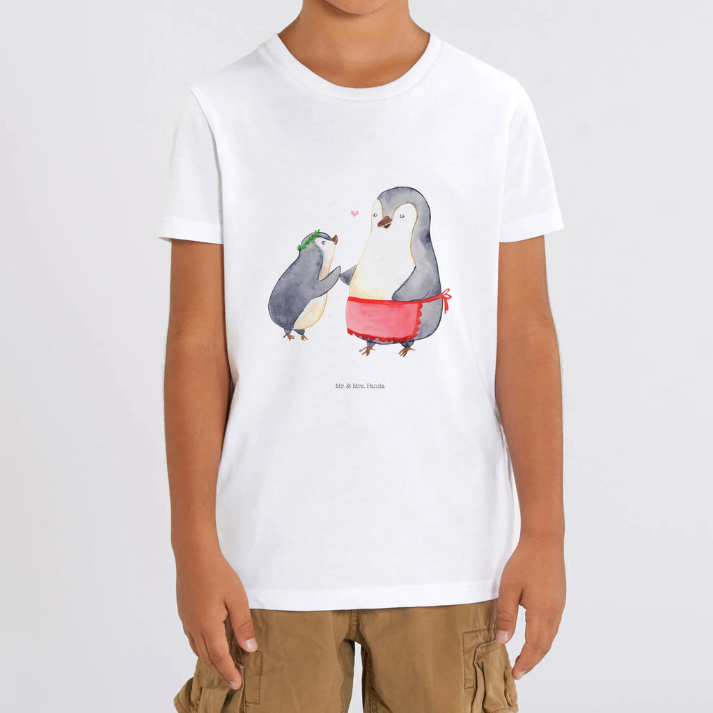 Organic Kinder T-Shirt Pinguin mit Kind Kinder T-Shirt, Kinder T-Shirt Mädchen, Kinder T-Shirt Jungen, Familie, Vatertag, Muttertag, Bruder, Schwester, Mama, Papa, Oma, Opa, Geschenk, Mami, Mutti, Mutter, Geburststag