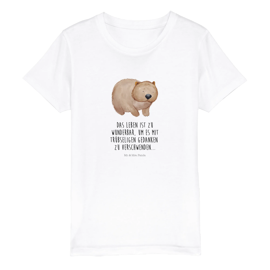 Organic Kinder T-Shirt Wombat Kinder T-Shirt, Kinder T-Shirt Mädchen, Kinder T-Shirt Jungen, Tiermotive, Gute Laune, lustige Sprüche, Tiere, Wombat, Das Leben ist schön, Motivation, Spruch, Australien