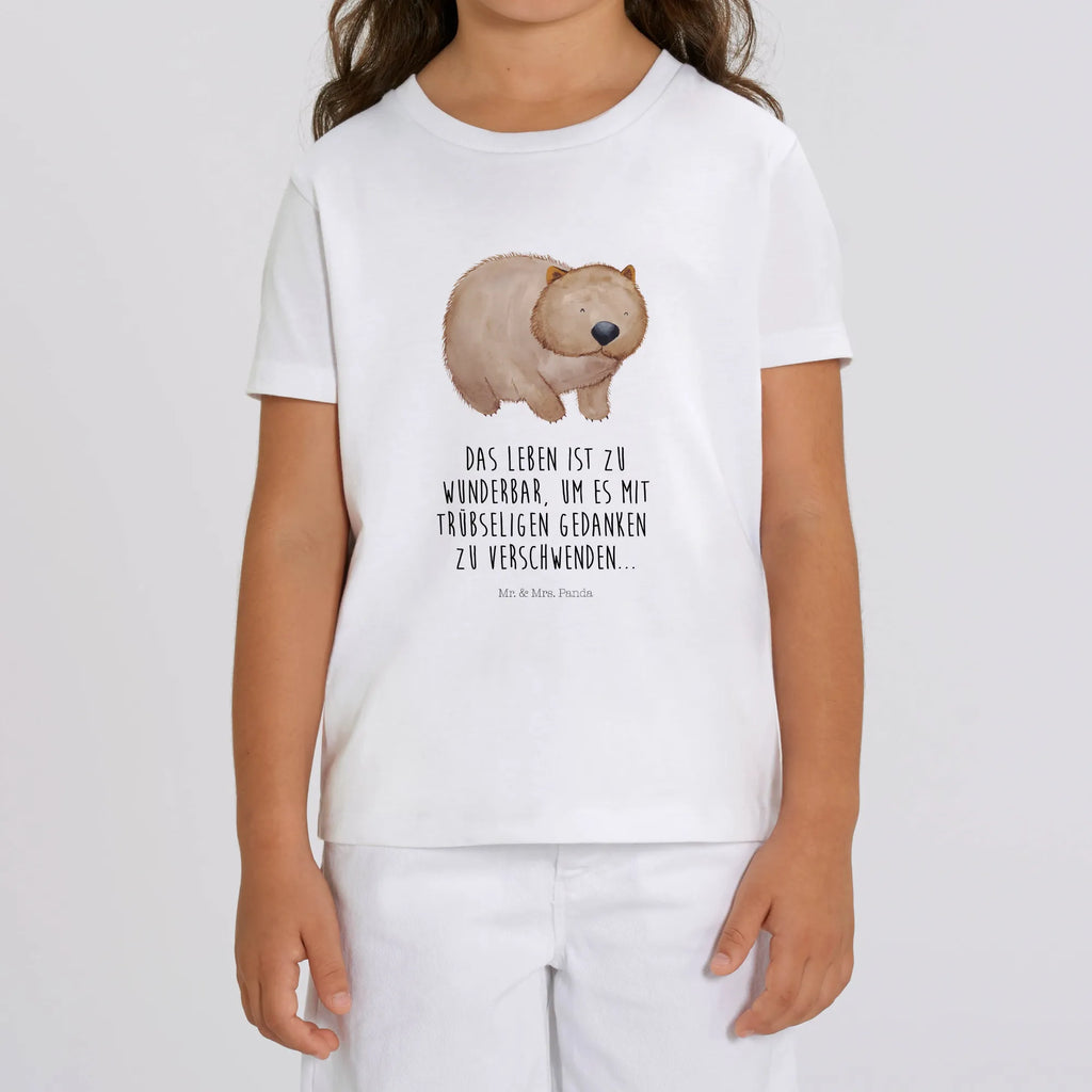 Organic Kinder T-Shirt Wombat Kinder T-Shirt, Kinder T-Shirt Mädchen, Kinder T-Shirt Jungen, Tiermotive, Gute Laune, lustige Sprüche, Tiere, Wombat, Das Leben ist schön, Motivation, Spruch, Australien