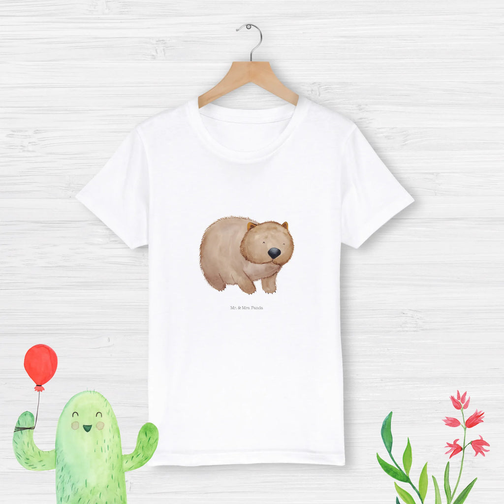 Organic Kinder T-Shirt Wombat Kinder T-Shirt, Kinder T-Shirt Mädchen, Kinder T-Shirt Jungen, Tiermotive, Gute Laune, lustige Sprüche, Tiere, Wombat, Das Leben ist schön, Motivation, Spruch, Australien