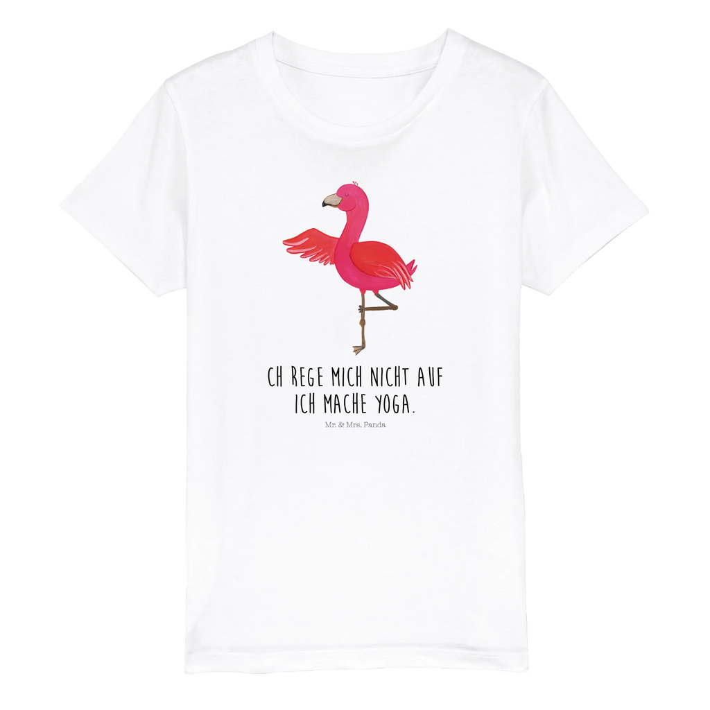 Organic Kinder T-Shirt Flamingo Yoga Kinder T-Shirt, Kinder T-Shirt Mädchen, Kinder T-Shirt Jungen, Flamingo, Vogel, Yoga, Namaste, Achtsamkeit, Yoga-Übung, Entspannung, Ärger, Aufregen, Tiefenentspannung