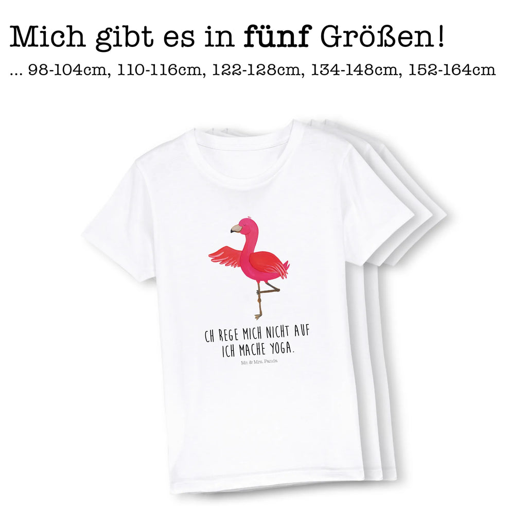 Organic Kinder T-Shirt Flamingo Yoga Kinder T-Shirt, Kinder T-Shirt Mädchen, Kinder T-Shirt Jungen, Flamingo, Vogel, Yoga, Namaste, Achtsamkeit, Yoga-Übung, Entspannung, Ärger, Aufregen, Tiefenentspannung