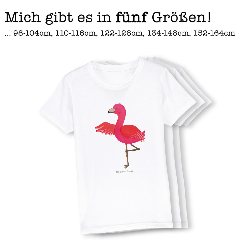 Organic Kinder T-Shirt Flamingo Yoga Kinder T-Shirt, Kinder T-Shirt Mädchen, Kinder T-Shirt Jungen, Flamingo, Vogel, Yoga, Namaste, Achtsamkeit, Yoga-Übung, Entspannung, Ärger, Aufregen, Tiefenentspannung