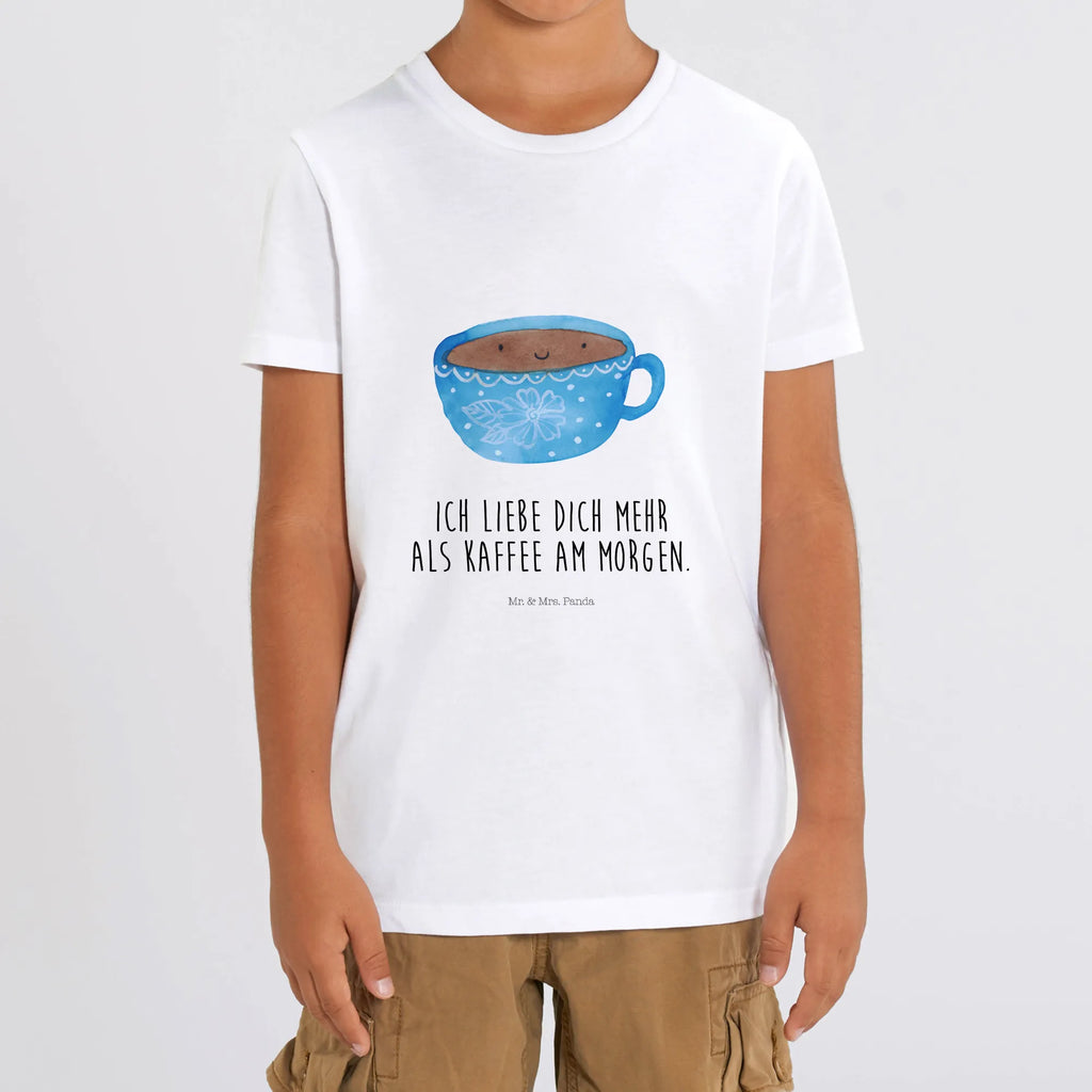 Organic Kinder T-Shirt Kaffee Tasse Kinder T-Shirt, Kinder T-Shirt Mädchen, Kinder T-Shirt Jungen, Tiermotive, Gute Laune, lustige Sprüche, Tiere, Kaffee, Tasse, Liebe, Geschmack, Genuss, Glücklich