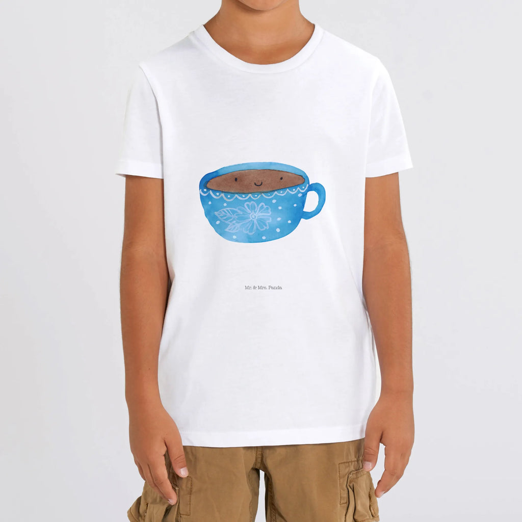 Organic Kinder T-Shirt Kaffee Tasse Kinder T-Shirt, Kinder T-Shirt Mädchen, Kinder T-Shirt Jungen, Tiermotive, Gute Laune, lustige Sprüche, Tiere, Kaffee, Tasse, Liebe, Geschmack, Genuss, Glücklich