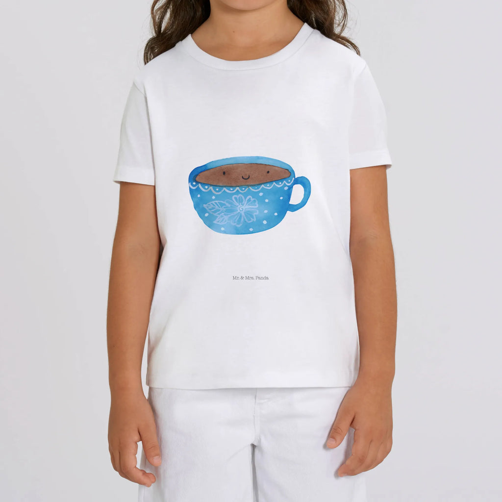 Organic Kinder T-Shirt Kaffee Tasse Kinder T-Shirt, Kinder T-Shirt Mädchen, Kinder T-Shirt Jungen, Tiermotive, Gute Laune, lustige Sprüche, Tiere, Kaffee, Tasse, Liebe, Geschmack, Genuss, Glücklich