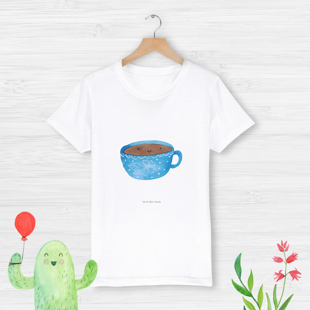 Organic Kinder T-Shirt Kaffee Tasse Kinder T-Shirt, Kinder T-Shirt Mädchen, Kinder T-Shirt Jungen, Tiermotive, Gute Laune, lustige Sprüche, Tiere, Kaffee, Tasse, Liebe, Geschmack, Genuss, Glücklich