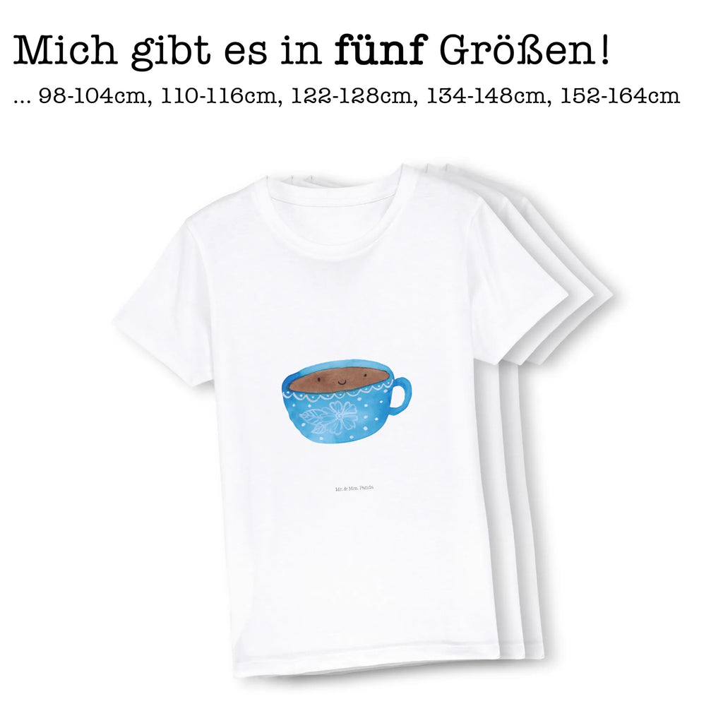 Organic Kinder T-Shirt Kaffee Tasse Kinder T-Shirt, Kinder T-Shirt Mädchen, Kinder T-Shirt Jungen, Tiermotive, Gute Laune, lustige Sprüche, Tiere, Kaffee, Tasse, Liebe, Geschmack, Genuss, Glücklich