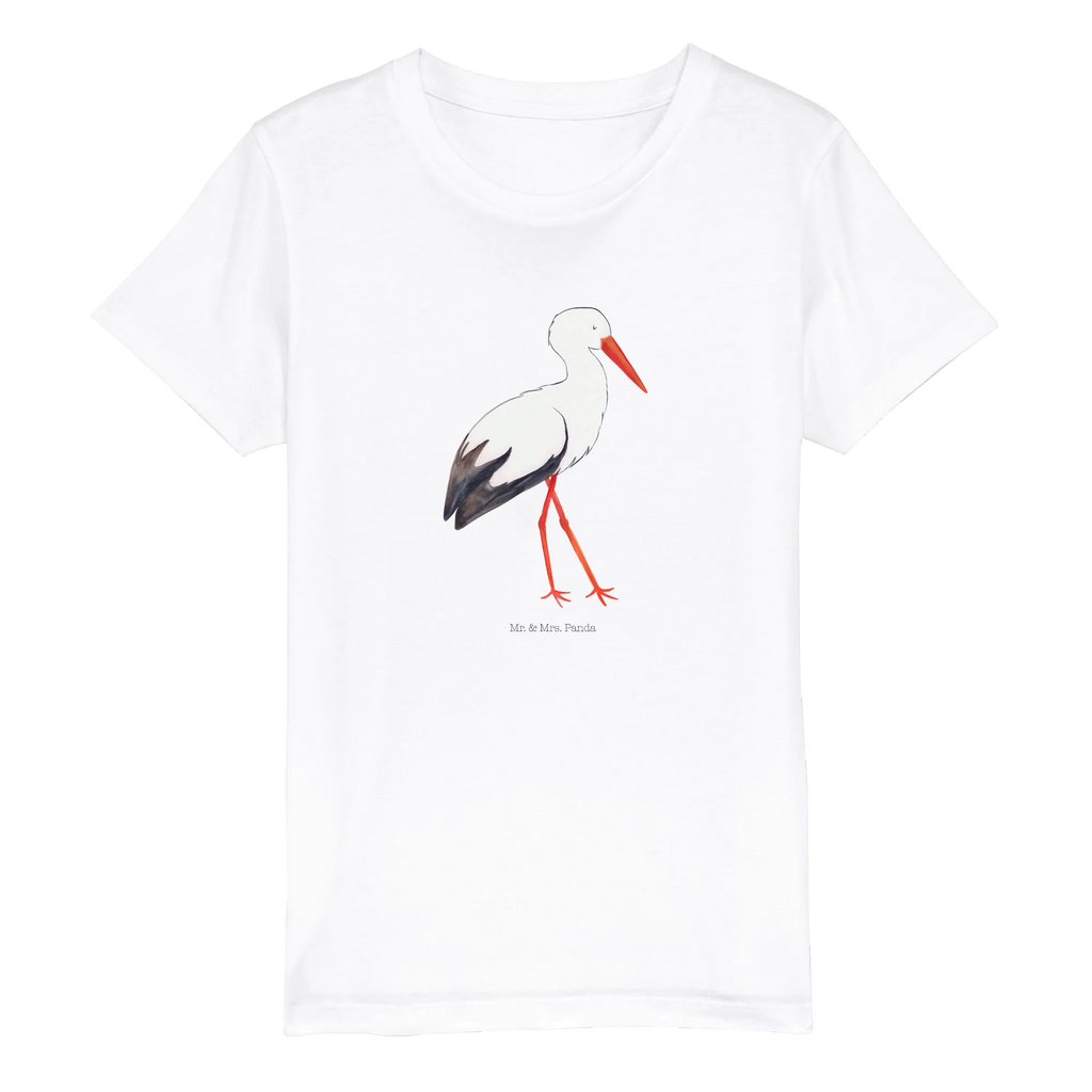 Organic Kinder T-Shirt Storch Kinder T-Shirt, Kinder T-Shirt Mädchen, Kinder T-Shirt Jungen, Tiermotive, Gute Laune, lustige Sprüche, Tiere, Storch, Störche, Schwangerschaft, Geburt, Mutter, Mütter, Mutter werden, Schwanger, Babybauch, Baby