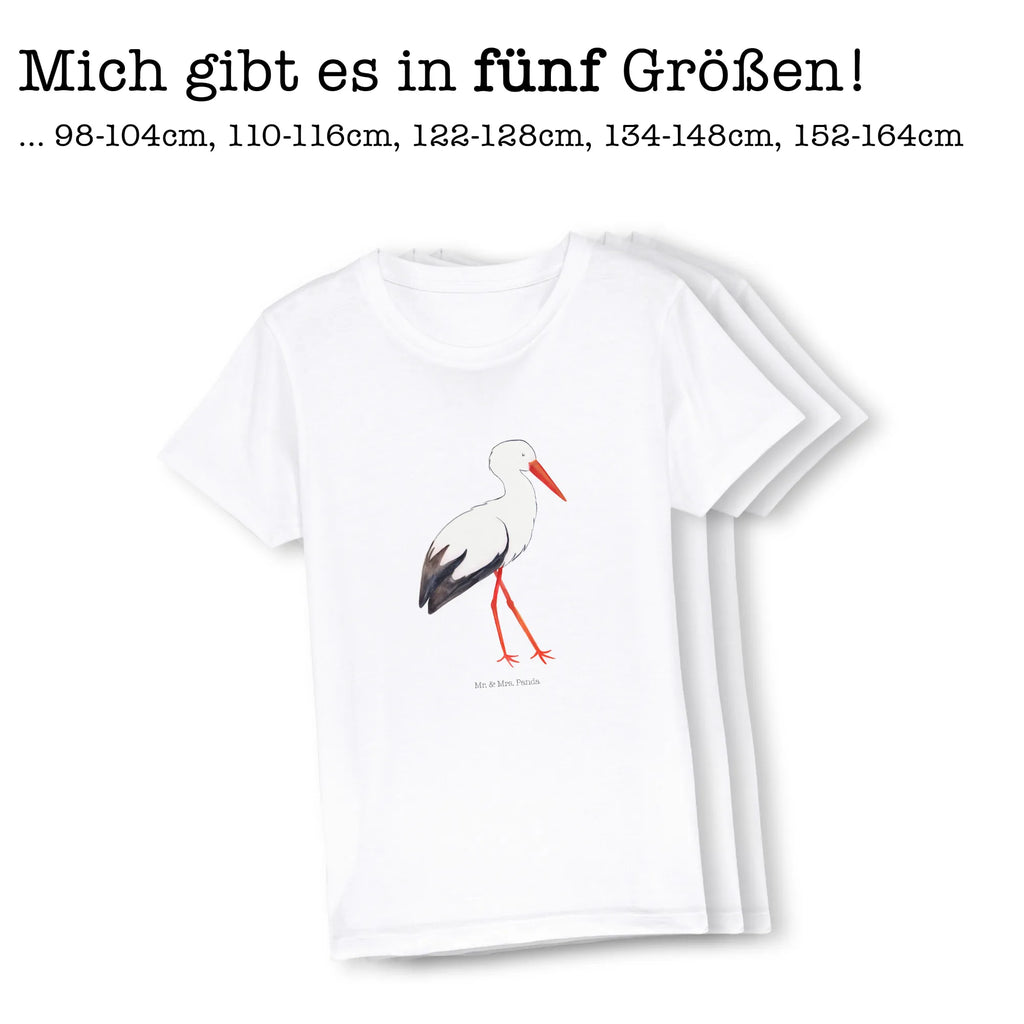 Organic Kinder T-Shirt Storch Kinder T-Shirt, Kinder T-Shirt Mädchen, Kinder T-Shirt Jungen, Tiermotive, Gute Laune, lustige Sprüche, Tiere, Storch, Störche, Schwangerschaft, Geburt, Mutter, Mütter, Mutter werden, Schwanger, Babybauch, Baby