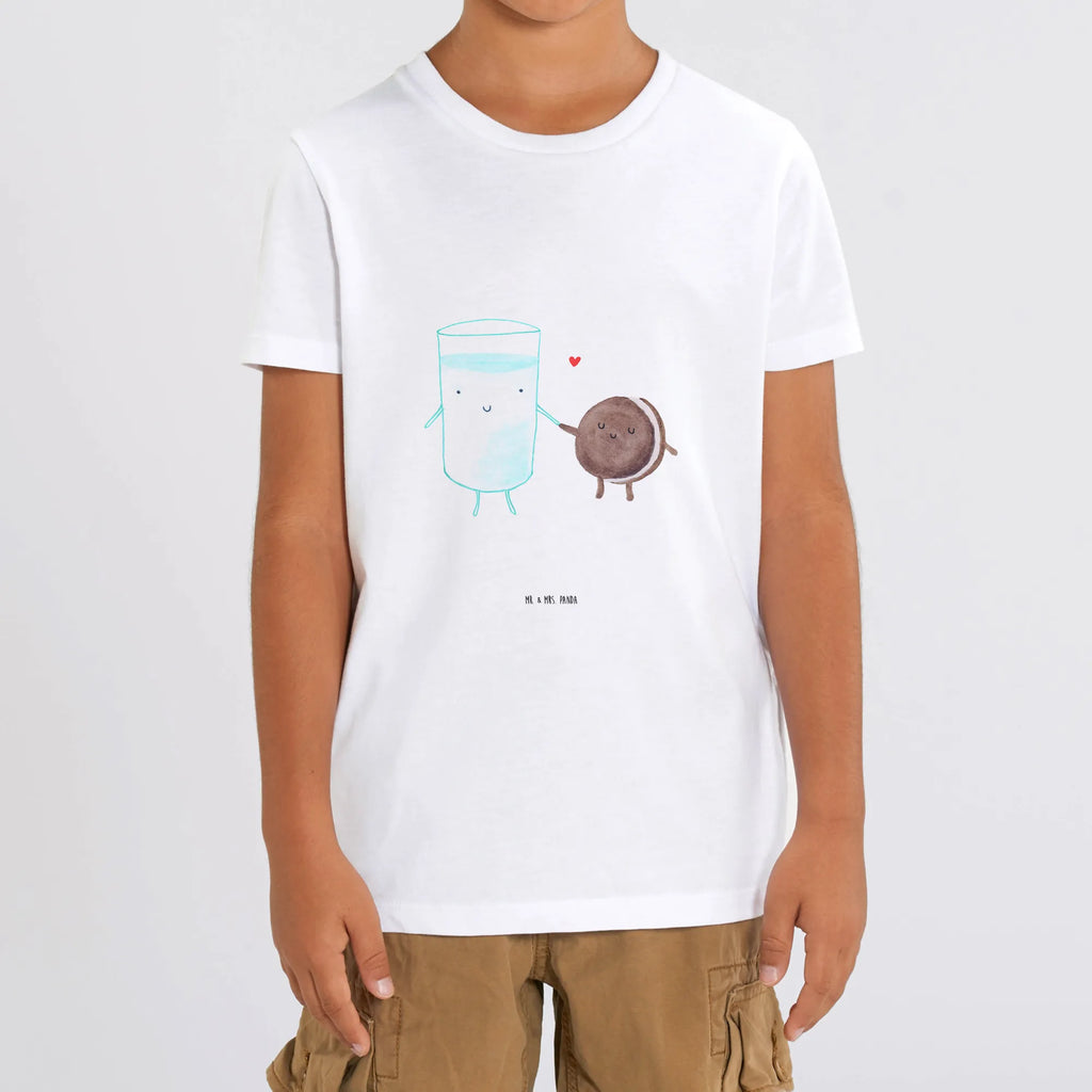 Organic Kinder T-Shirt Milch Keks Kinder T-Shirt, Kinder T-Shirt Mädchen, Kinder T-Shirt Jungen, Tiermotive, Gute Laune, lustige Sprüche, Tiere, Milk, Cookie, Milch, Keks, Kekse, Kaffee, Einladung Frühstück, Motiv süß, romantisch, perfektes Paar