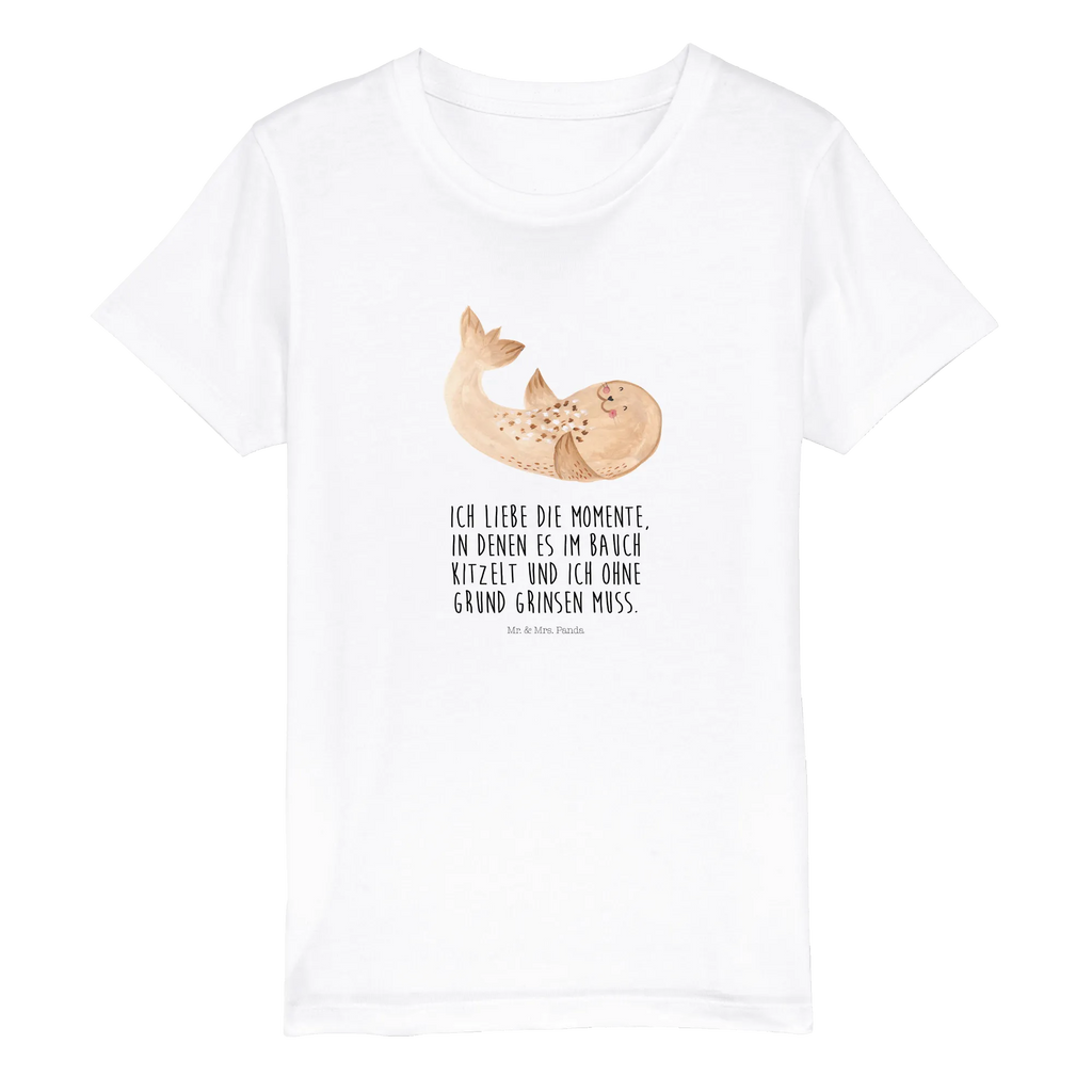 Organic Kinder T-Shirt Robbe Liegen Kinder T-Shirt, Kinder T-Shirt Mädchen, Kinder T-Shirt Jungen, Tiermotive, Gute Laune, lustige Sprüche, Tiere, Robbe, Robben, Seehund, Strand, Meerestier, Ostsee, Nordsee, Lachen, Freude