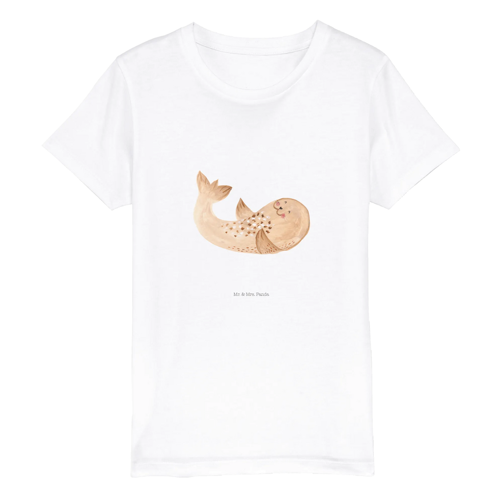 Organic Kinder T-Shirt Robbe Liegen Kinder T-Shirt, Kinder T-Shirt Mädchen, Kinder T-Shirt Jungen, Tiermotive, Gute Laune, lustige Sprüche, Tiere, Robbe, Robben, Seehund, Strand, Meerestier, Ostsee, Nordsee, Lachen, Freude