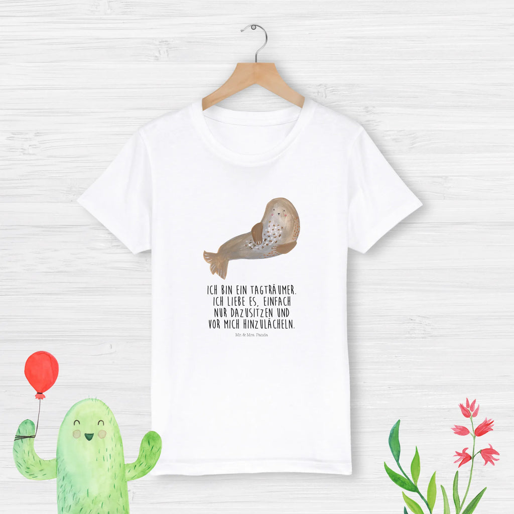 Organic Kinder T-Shirt Robbe Lachen Kinder T-Shirt, Kinder T-Shirt Mädchen, Kinder T-Shirt Jungen, Tiermotive, Gute Laune, lustige Sprüche, Tiere, Robbe, Robben, Seehund, Strand, Meerestier, Ostsee, Nordsee