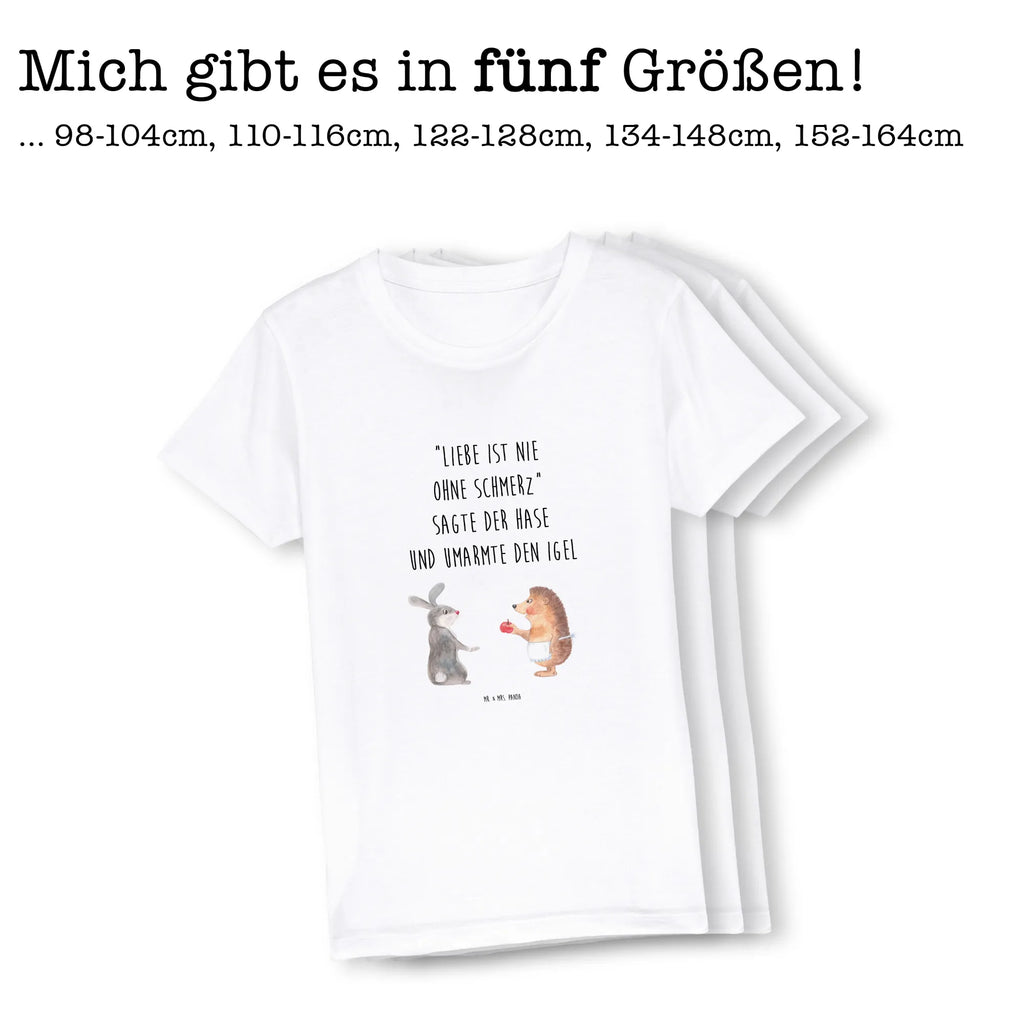 Organic Kinder T-Shirt Hase Igel Kinder T-Shirt, Kinder T-Shirt Mädchen, Kinder T-Shirt Jungen, Tiermotive, Gute Laune, lustige Sprüche, Tiere, Igel und Hase, Igel, Hase, Liebe Spruch, Liebeskummer Geschenk, Herzschmerz, Trösten, Trennungsschmerz, Spruch romantisch