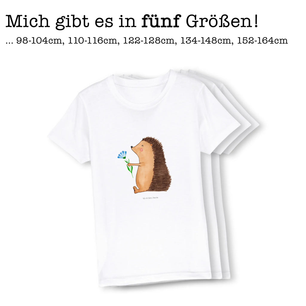 Organic Kinder T-Shirt Igel Blumen Kinder T-Shirt, Kinder T-Shirt Mädchen, Kinder T-Shirt Jungen, Tiermotive, Gute Laune, lustige Sprüche, Tiere, Igel, Gute Besserung, Genesungswünsche, Krankheit, Krankenhaus, krank, Besuch