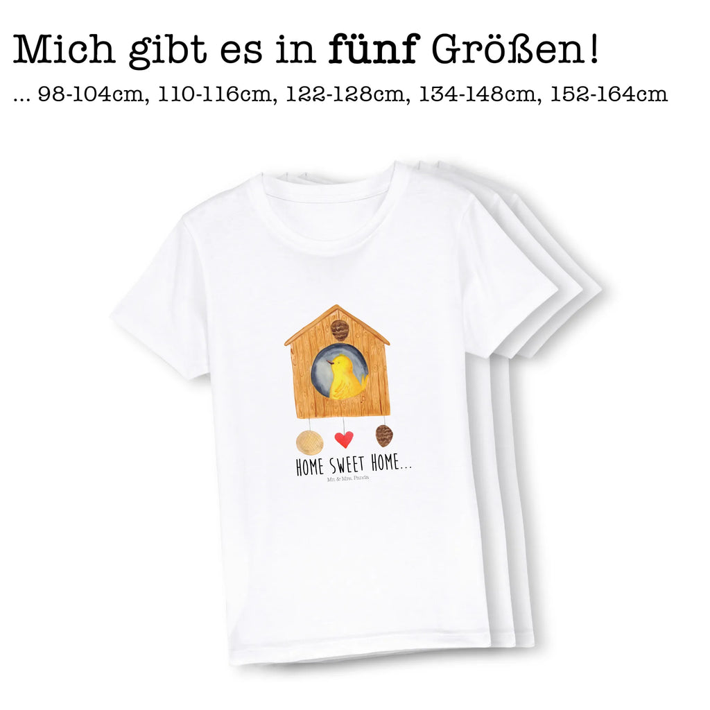 Organic Kinder T-Shirt Vogelhaus Home Kinder T-Shirt, Kinder T-Shirt Mädchen, Kinder T-Shirt Jungen, Tiermotive, Gute Laune, lustige Sprüche, Tiere, Vogelhaus, Vogel, Home sweet Home, Einzug, Umzug, Geschenk, Einzugsgeschenk, Hausbau, Haus