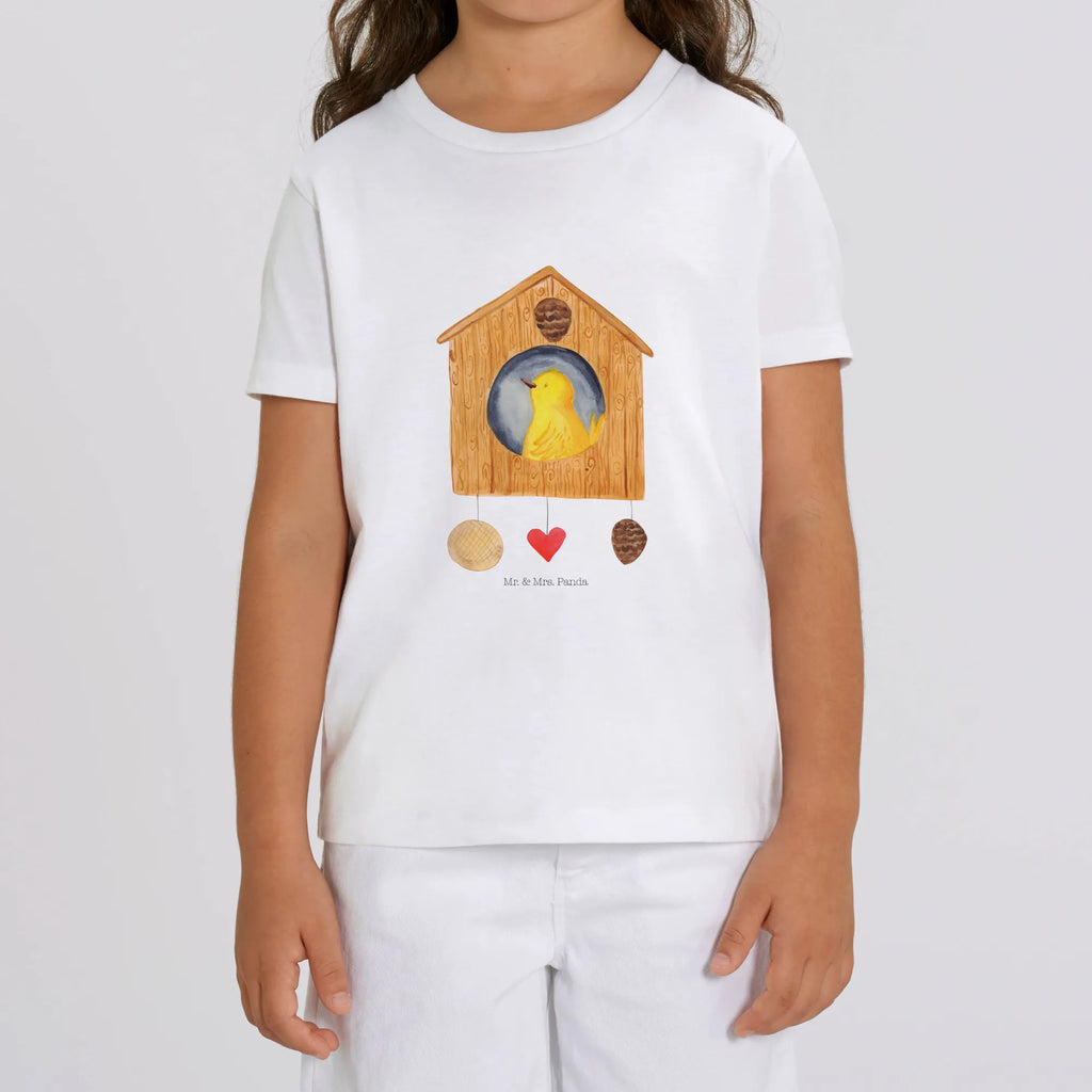 Organic Kinder T-Shirt Vogelhaus Home Kinder T-Shirt, Kinder T-Shirt Mädchen, Kinder T-Shirt Jungen, Tiermotive, Gute Laune, lustige Sprüche, Tiere, Vogelhaus, Vogel, Home sweet Home, Einzug, Umzug, Geschenk, Einzugsgeschenk, Hausbau, Haus