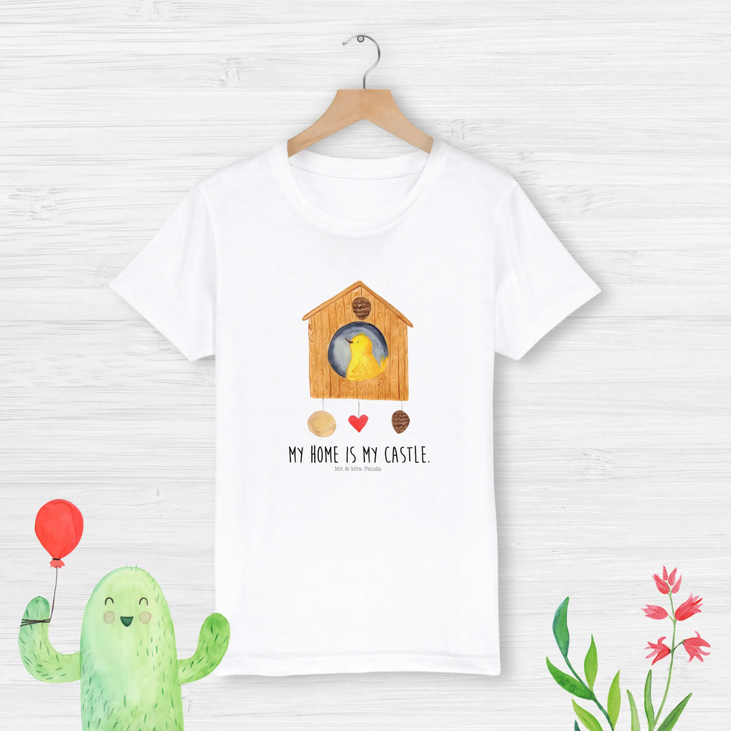 Organic Kinder T-Shirt Vogel Haus Kinder T-Shirt, Kinder T-Shirt Mädchen, Kinder T-Shirt Jungen, Tiermotive, Gute Laune, lustige Sprüche, Tiere, Vogel, Vögel, Vogelhaus, Vogelhäuschen, Home sweet home, Zuhause, Nest, Eigenheim, Familie, Wohnung, Haus, unser Haus, Lieblingsort, Castle