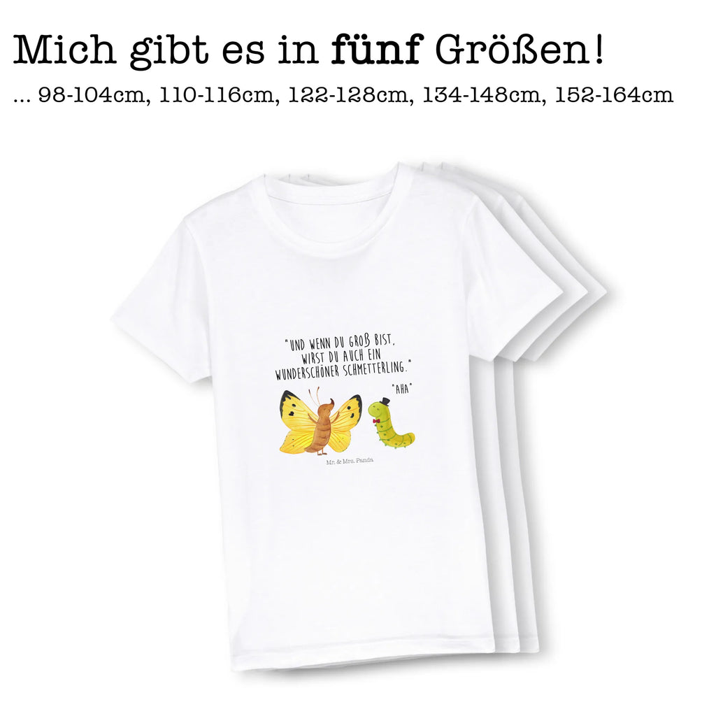 Organic Kinder T-Shirt Raupe Schmetterling Kinder T-Shirt, Kinder T-Shirt Mädchen, Kinder T-Shirt Jungen, Tiermotive, Gute Laune, lustige Sprüche, Tiere, Raupe, Schmetterling, Zitronenfalter, Entwicklung, Erwachsen werden, Kokon, Hut, Hütchen, Schönheit, Aufwachsen