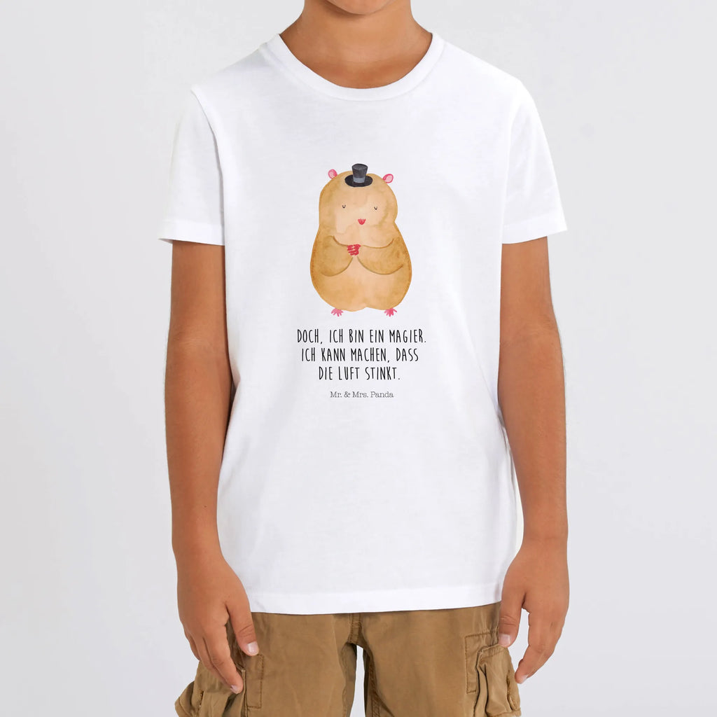 Organic Kinder T-Shirt Hamster Hut Kinder T-Shirt, Kinder T-Shirt Mädchen, Kinder T-Shirt Jungen, Tiermotive, Gute Laune, lustige Sprüche, Tiere, Hamster, Hut, Magier, Zylinder, Zwerghamster, Zauberer