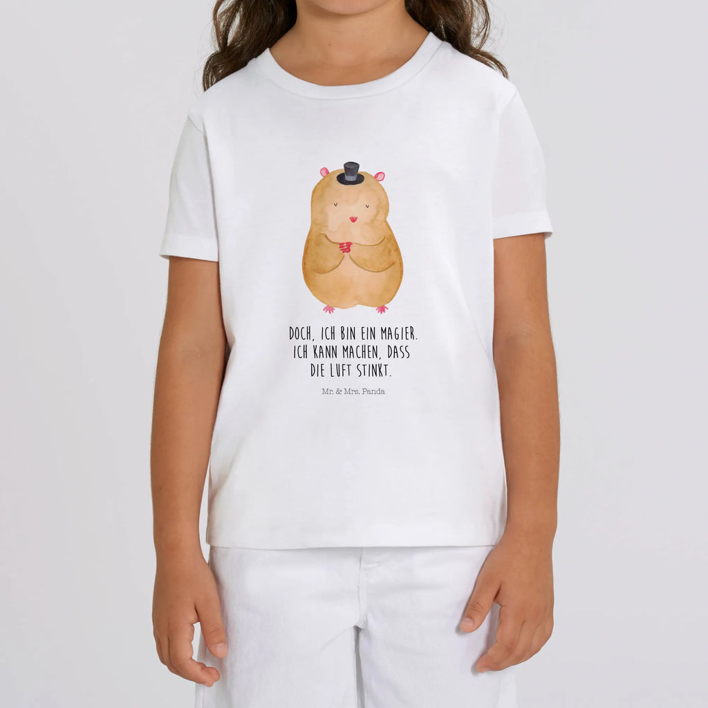 Organic Kinder T-Shirt Hamster Hut Kinder T-Shirt, Kinder T-Shirt Mädchen, Kinder T-Shirt Jungen, Tiermotive, Gute Laune, lustige Sprüche, Tiere, Hamster, Hut, Magier, Zylinder, Zwerghamster, Zauberer