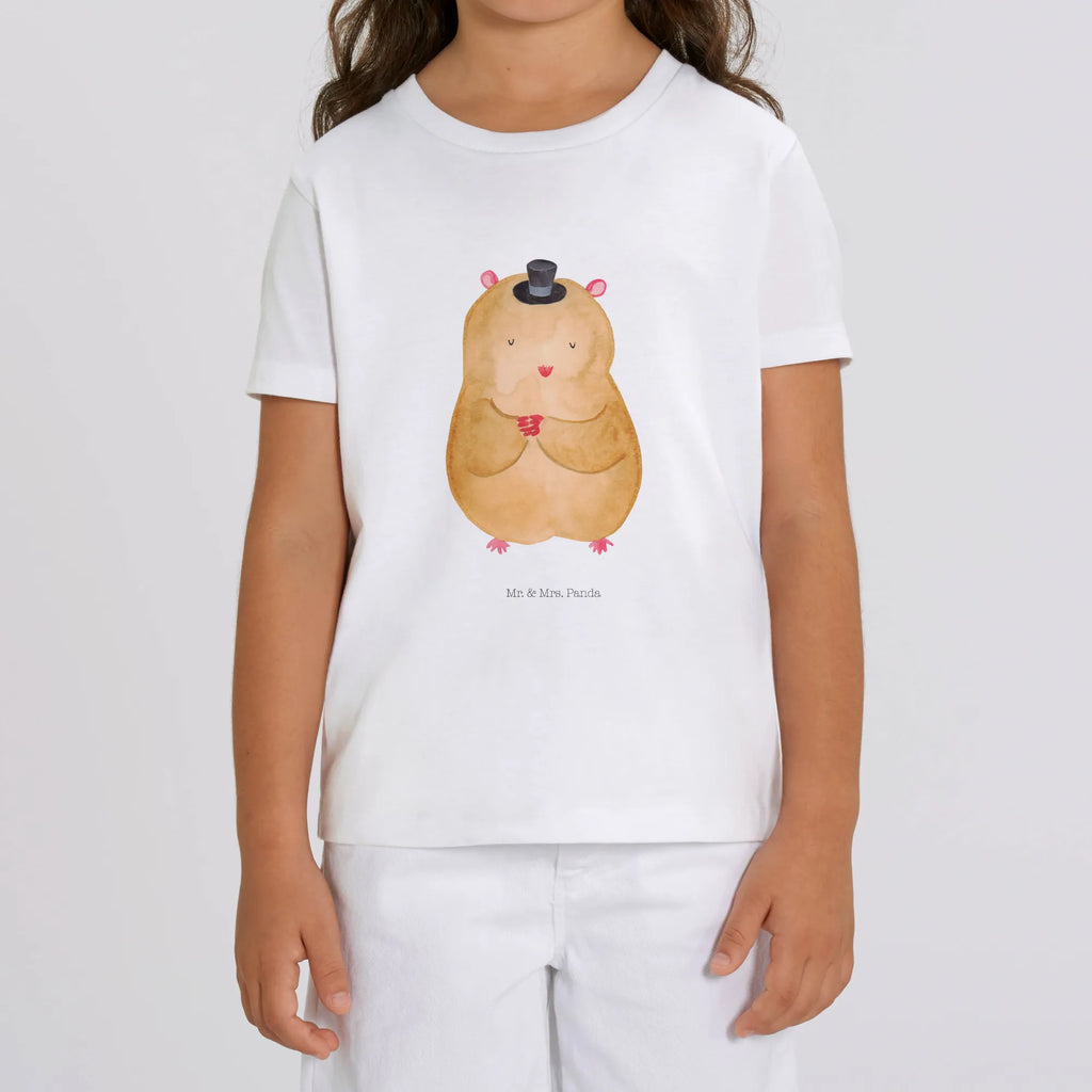 Organic Kinder T-Shirt Hamster Hut Kinder T-Shirt, Kinder T-Shirt Mädchen, Kinder T-Shirt Jungen, Tiermotive, Gute Laune, lustige Sprüche, Tiere, Hamster, Hut, Magier, Zylinder, Zwerghamster, Zauberer