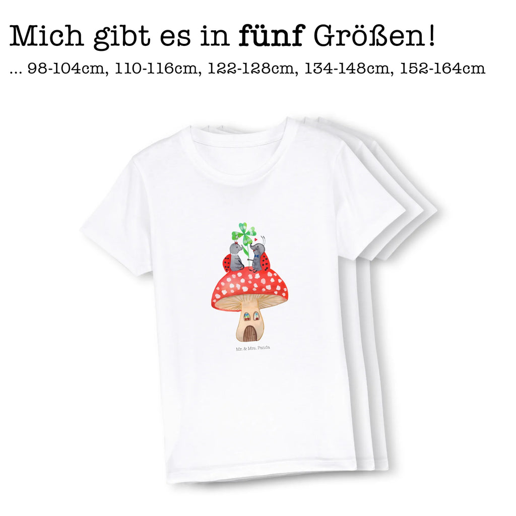 Organic Kinder T-Shirt Marienkäfer Fliegenpilz Kinder T-Shirt, Kinder T-Shirt Mädchen, Kinder T-Shirt Jungen, Tiermotive, Gute Laune, lustige Sprüche, Tiere, Haus, Wohnung, zuhause, Fliegenpilz, Marienkäfer, Fleigenpilzhaus