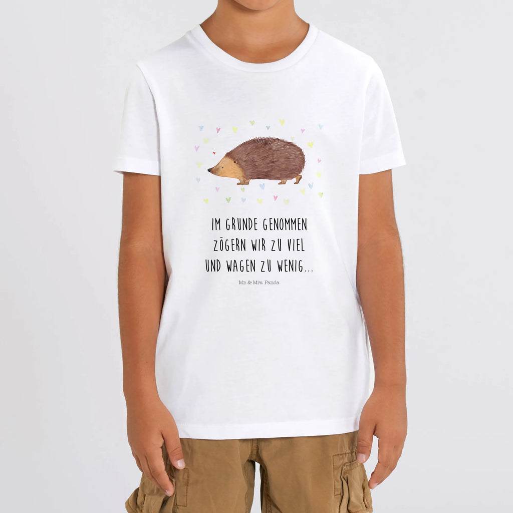 Organic Kinder T-Shirt Igel Herzen Kinder T-Shirt, Kinder T-Shirt Mädchen, Kinder T-Shirt Jungen, Tiermotive, Gute Laune, lustige Sprüche, Tiere, Liebe, Herz, Herzen, Igel, Vertrauen, Kuss, Leben