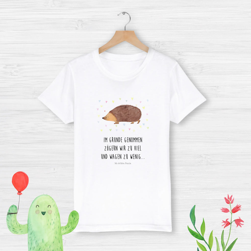 Organic Kinder T-Shirt Igel Herzen Kinder T-Shirt, Kinder T-Shirt Mädchen, Kinder T-Shirt Jungen, Tiermotive, Gute Laune, lustige Sprüche, Tiere, Liebe, Herz, Herzen, Igel, Vertrauen, Kuss, Leben