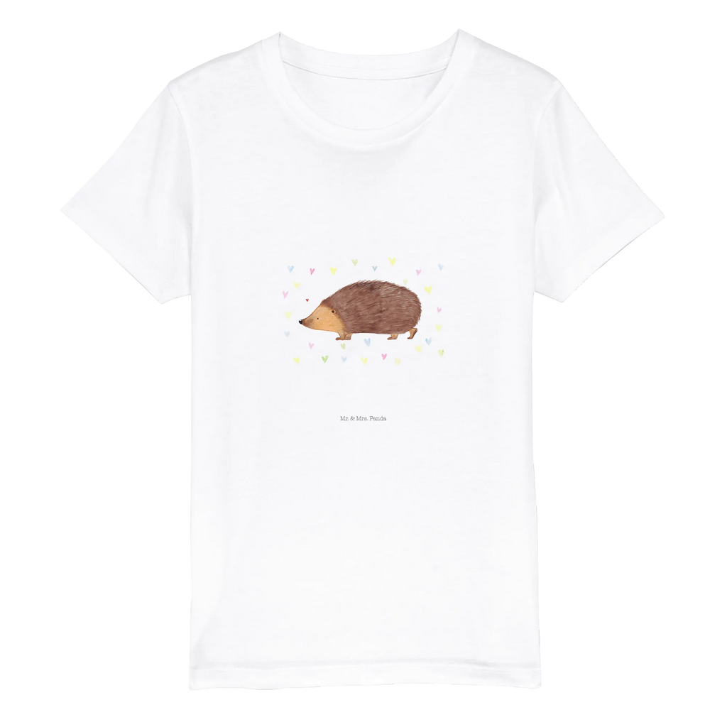 Organic Kinder T-Shirt Igel Herzen Kinder T-Shirt, Kinder T-Shirt Mädchen, Kinder T-Shirt Jungen, Tiermotive, Gute Laune, lustige Sprüche, Tiere, Liebe, Herz, Herzen, Igel, Vertrauen, Kuss, Leben