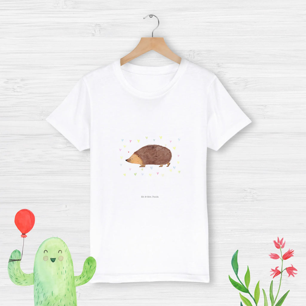 Organic Kinder T-Shirt Igel Herzen Kinder T-Shirt, Kinder T-Shirt Mädchen, Kinder T-Shirt Jungen, Tiermotive, Gute Laune, lustige Sprüche, Tiere, Liebe, Herz, Herzen, Igel, Vertrauen, Kuss, Leben