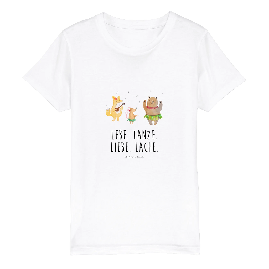 Organic Kinder T-Shirt Waldtiere Aloha Kinder T-Shirt, Kinder T-Shirt Mädchen, Kinder T-Shirt Jungen, Tiermotive, Gute Laune, lustige Sprüche, Tiere, Wald, Waldtiere, Musik, Aloha, Bär, Hase, Igel, Tanzen, Leben, Lachen