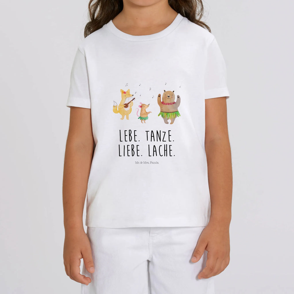 Organic Kinder T-Shirt Waldtiere Aloha Kinder T-Shirt, Kinder T-Shirt Mädchen, Kinder T-Shirt Jungen, Tiermotive, Gute Laune, lustige Sprüche, Tiere, Wald, Waldtiere, Musik, Aloha, Bär, Hase, Igel, Tanzen, Leben, Lachen