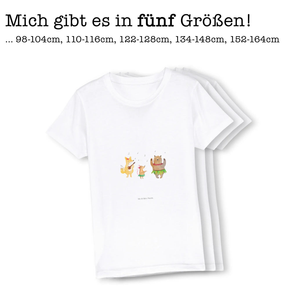 Organic Kinder T-Shirt Waldtiere Aloha Kinder T-Shirt, Kinder T-Shirt Mädchen, Kinder T-Shirt Jungen, Tiermotive, Gute Laune, lustige Sprüche, Tiere, Wald, Waldtiere, Musik, Aloha, Bär, Hase, Igel, Tanzen, Leben, Lachen