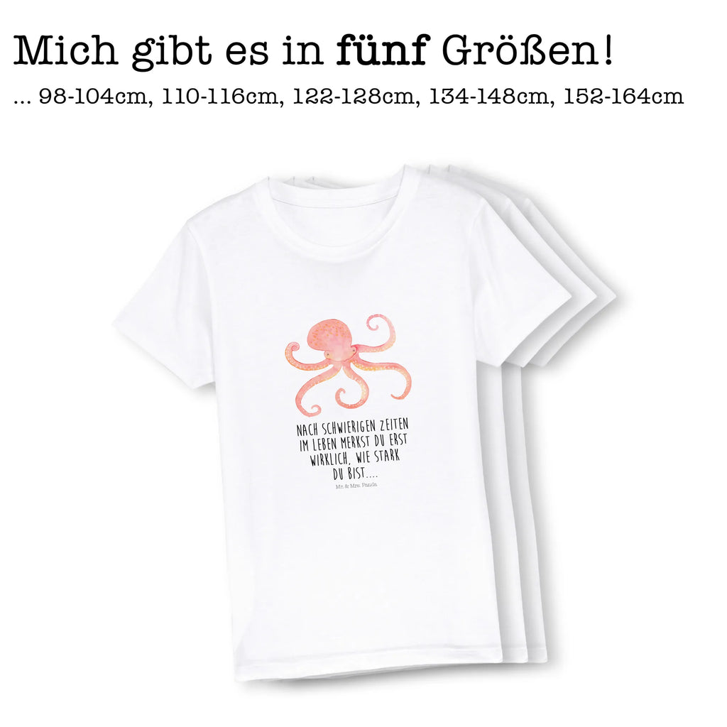 Organic Kinder T-Shirt Tintenfisch Kinder T-Shirt, Kinder T-Shirt Mädchen, Kinder T-Shirt Jungen, Tiermotive, Gute Laune, lustige Sprüche, Tiere, Meer, Meerestier, Krake, Tintenfisch, Arme, Wasser, Ozean