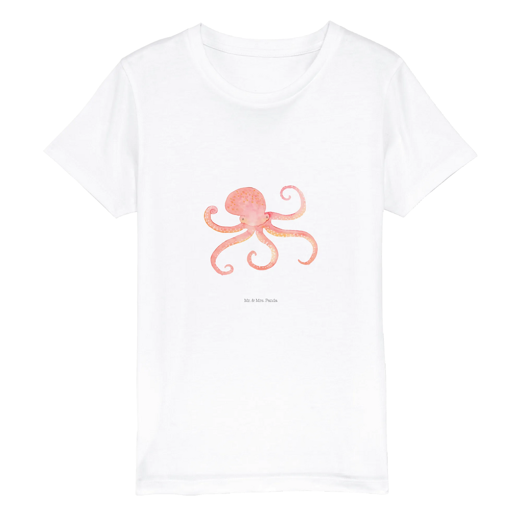 Organic Kinder T-Shirt Tintenfisch Kinder T-Shirt, Kinder T-Shirt Mädchen, Kinder T-Shirt Jungen, Tiermotive, Gute Laune, lustige Sprüche, Tiere, Meer, Meerestier, Krake, Tintenfisch, Arme, Wasser, Ozean