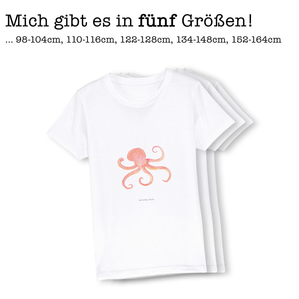 Organic Kinder T-Shirt Tintenfisch Kinder T-Shirt, Kinder T-Shirt Mädchen, Kinder T-Shirt Jungen, Tiermotive, Gute Laune, lustige Sprüche, Tiere, Meer, Meerestier, Krake, Tintenfisch, Arme, Wasser, Ozean