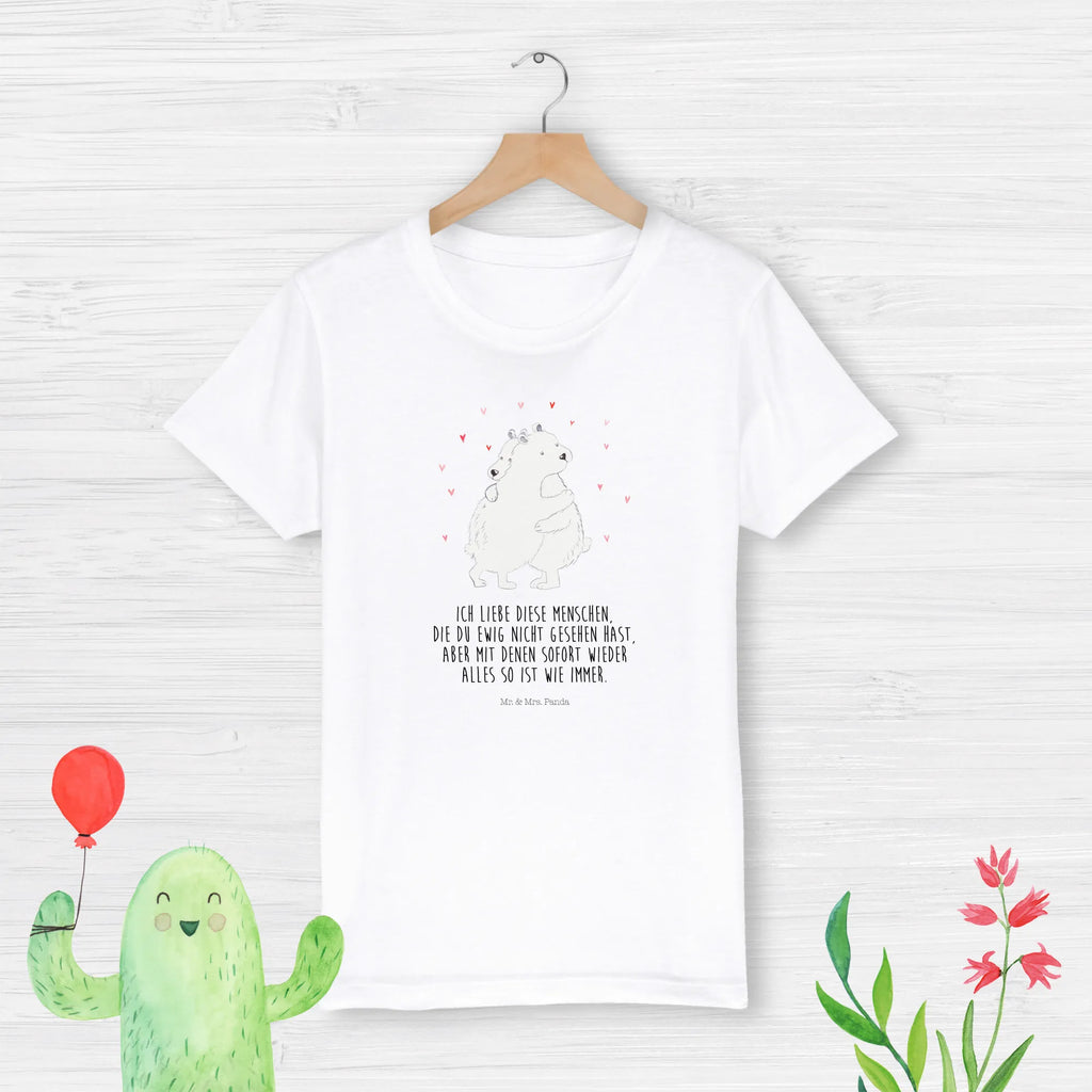 Organic Kinder T-Shirt Eisbär Umarmen Kinder T-Shirt, Kinder T-Shirt Mädchen, Kinder T-Shirt Jungen, Tiermotive, Gute Laune, lustige Sprüche, Tiere