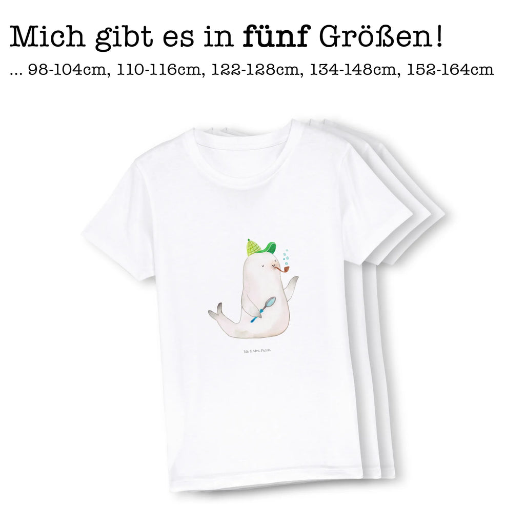 Organic Kinder T-Shirt Robbe Sherlock Kinder T-Shirt, Kinder T-Shirt Mädchen, Kinder T-Shirt Jungen, Tiermotive, Gute Laune, lustige Sprüche, Tiere