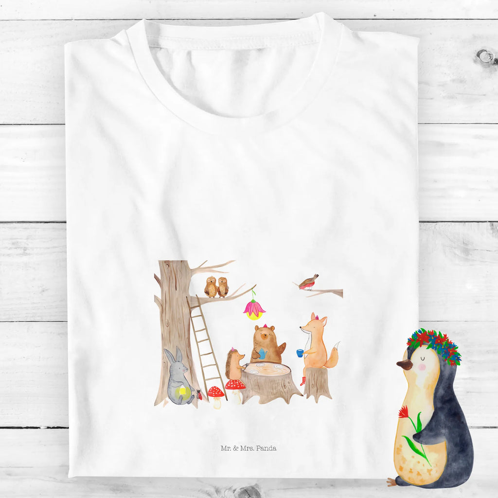 Organic Kinder T-Shirt Waldtiere Picknick Kinder T-Shirt, Kinder T-Shirt Mädchen, Kinder T-Shirt Jungen, Tiermotive, Gute Laune, lustige Sprüche, Tiere, Waldtiere, Picknick, Wald, Fuchs, Hase, Igel, Maus, Eichhörnchen