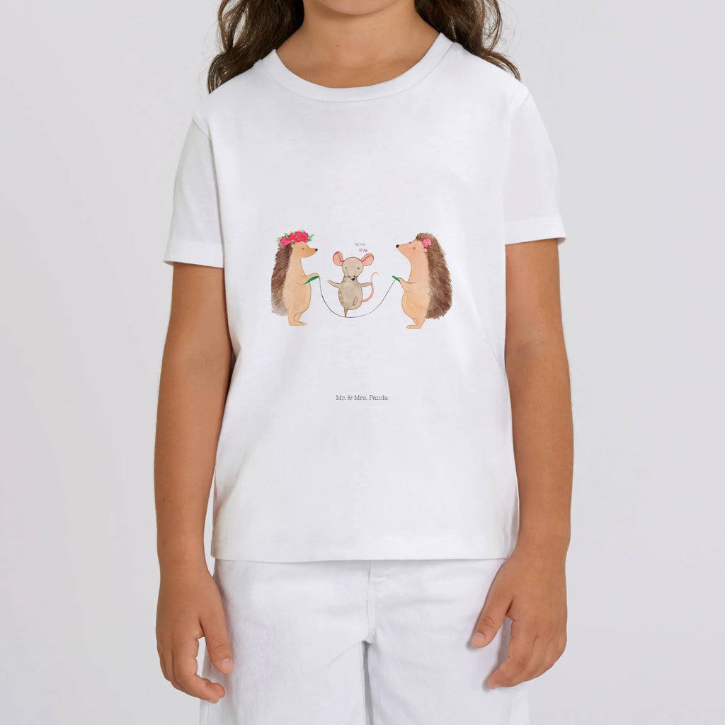 Organic Kinder T-Shirt Igel Seilhüpfen Kinder T-Shirt, Kinder T-Shirt Mädchen, Kinder T-Shirt Jungen, Tiermotive, Gute Laune, lustige Sprüche, Tiere, Igel, Maus, Seilspringen, Seilhüpfen, Kinder, Kindergarten