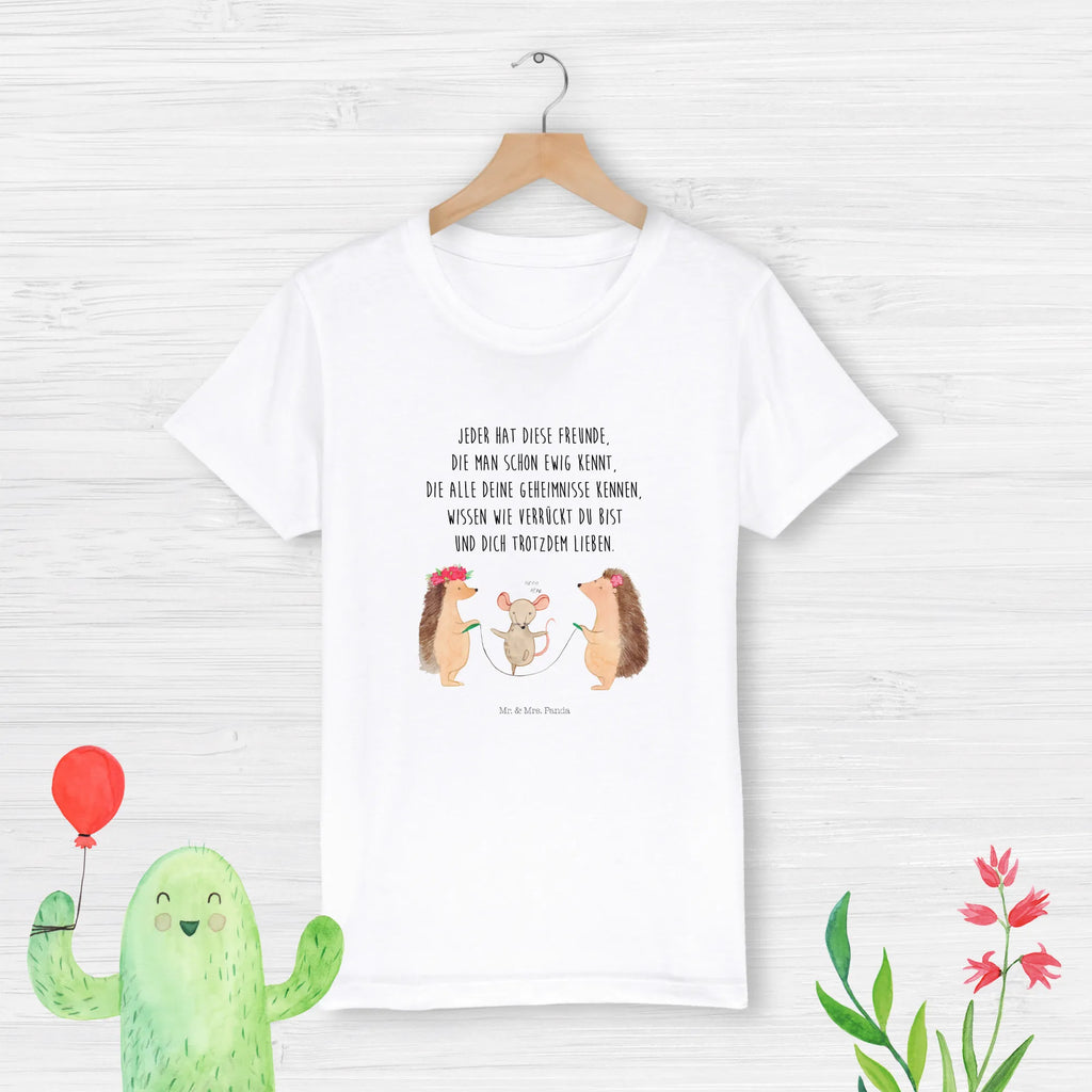 Organic Kinder T-Shirt Igel Seilhüpfen Kinder T-Shirt, Kinder T-Shirt Mädchen, Kinder T-Shirt Jungen, Tiermotive, Gute Laune, lustige Sprüche, Tiere, Igel, Maus, Seilspringen, Seilhüpfen, Kinder, Kindergarten